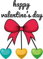 Valentines Day Background Design with Heart Stickers Scattered vector