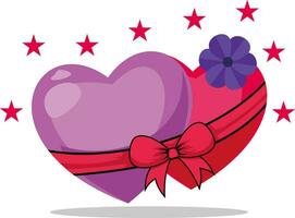 Valentines Day Background Design with Heart Stickers Scattered vector