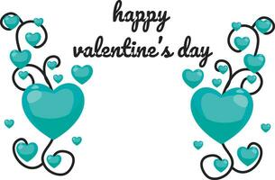 Valentines Day Background Design with Heart Stickers Scattered vector