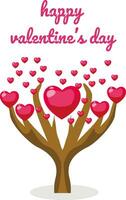 Valentines Day Background Design with Heart Stickers Scattered vector