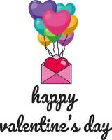 Valentines Day Background Design with Heart Stickers Scattered vector