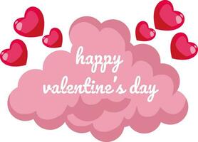 Valentines Day Background Design with Heart Stickers Scattered vector