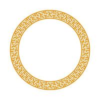 Chinese circle frame border. vector illustration element. Chinese new year traditional decor design