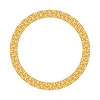 Chinese circle frame border. vector illustration element. Chinese new year traditional decor design