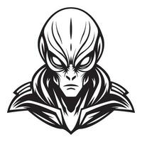 AI generated alien iconic logo vector illustration.