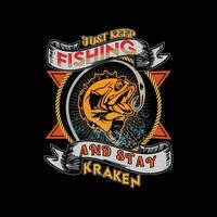 Fishing t-shirt design vector