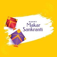 greeting design for makar sankranti festival vector