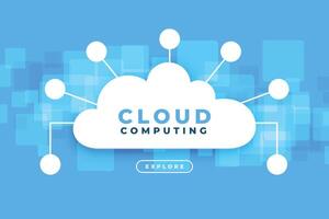 cloud computing background with network points vector