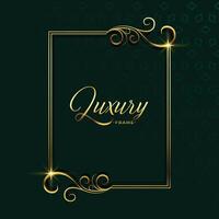 luxury golden ornamental floral frame background vector