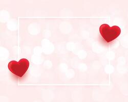 valentines day beautiful frame with text space vector