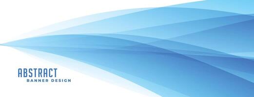 abstract blue presentation wave banner design vector