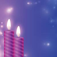 nice glowing advent church candles shiny background vector