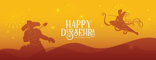 beautiful happy dussehra festival banner design vector