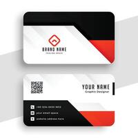 moderno rojo profesional negocio tarjeta diseño vector