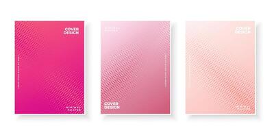 Colorful gradient covers with abstract texture pattern design set vector