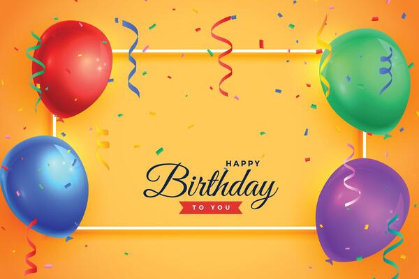 Yellow Birthday Background Vector Art, Icons, and Graphics for Free