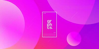 Abstract geometric colorful pink and purple gradient background with simple circle element pattern. Bright and modern design. Trendy concept. Eps10 vector