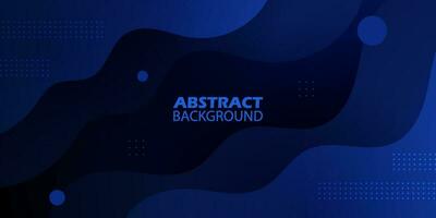 Modern abstract geometric dark blue background with wavy shape, line, and shadows . 3d look and cool design. Eps10 vector