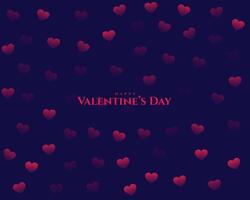 happy valentines day elegant hearts pattern background vector