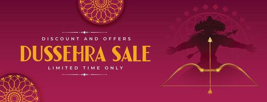 sale banner for dussehra festival vector