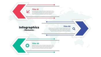 infographic template in arrow style design vector