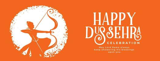 greeting banner for happy dussehra festival vector