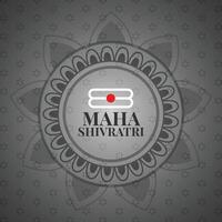 maha shivratri artístico festival tarjeta diseño vector