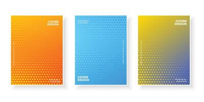 Colorful abstract gradient texture for minimal cover design set vector