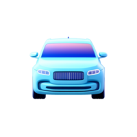 AI generated Sleek modern car illustration with gradient colors, transparent PNG background, ideal for digital design assets.