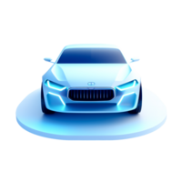 ai generiert glatt Blau Auto Illustration mit ein futuristisch Design, isoliert auf ein transparent Hintergrund, png. Ideal zum modern Automobil Konzepte. png