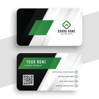 elegant green business card layout design vector
