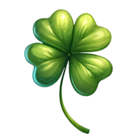 AI generated Clover leaves St. Patrick's Day Element Watercolor Clipart, shamrock drawing png