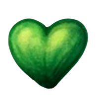 AI generated Green Heart St. Patrick's Day Element Watercolor Clipart, png