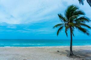 The sea beach in summer is very beautiful. photo