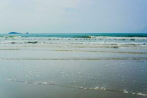 The sea beach in summer is very beautiful. photo