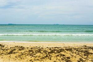 The sea beach in summer is very beautiful. photo