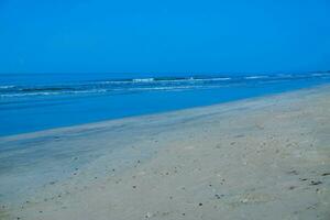 The sea beach in summer is very beautiful. photo