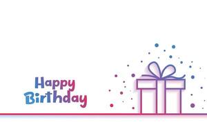 happy birthday card with giftbox vector