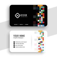 pixel style modern mosaic business card design vector