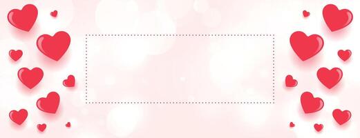 valentines day celebration banner with text space vector