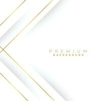 white background with geometric golden lines design vector