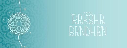 hand drawn line style raksha bandhan wide banner design vector