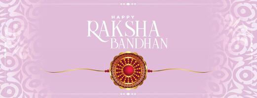 raksha Bandhan tradicional decorativo festival bandera vector