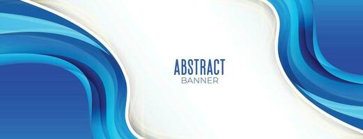 blue business style wavy presentation banner vector