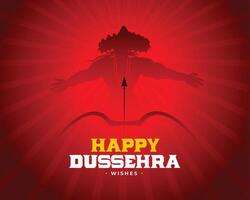 happy dusshera festival red card design vector