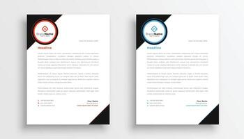 stylish set of letterhead template vector