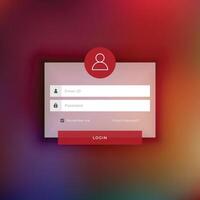 website user login page template design vector