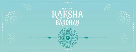 flat raksha bandhan banner with nice color vector