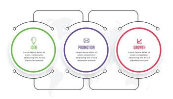 circular infografía modelo con línea conexión vector