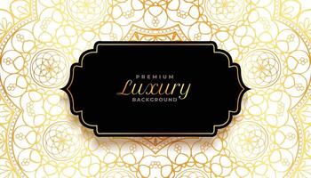 luxury ornamental decorative background in golden color vector